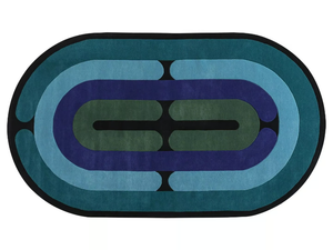 MINOTOR OBLONG – EMERAUDE - Oval handmade wool rug _ Diacasan Edition